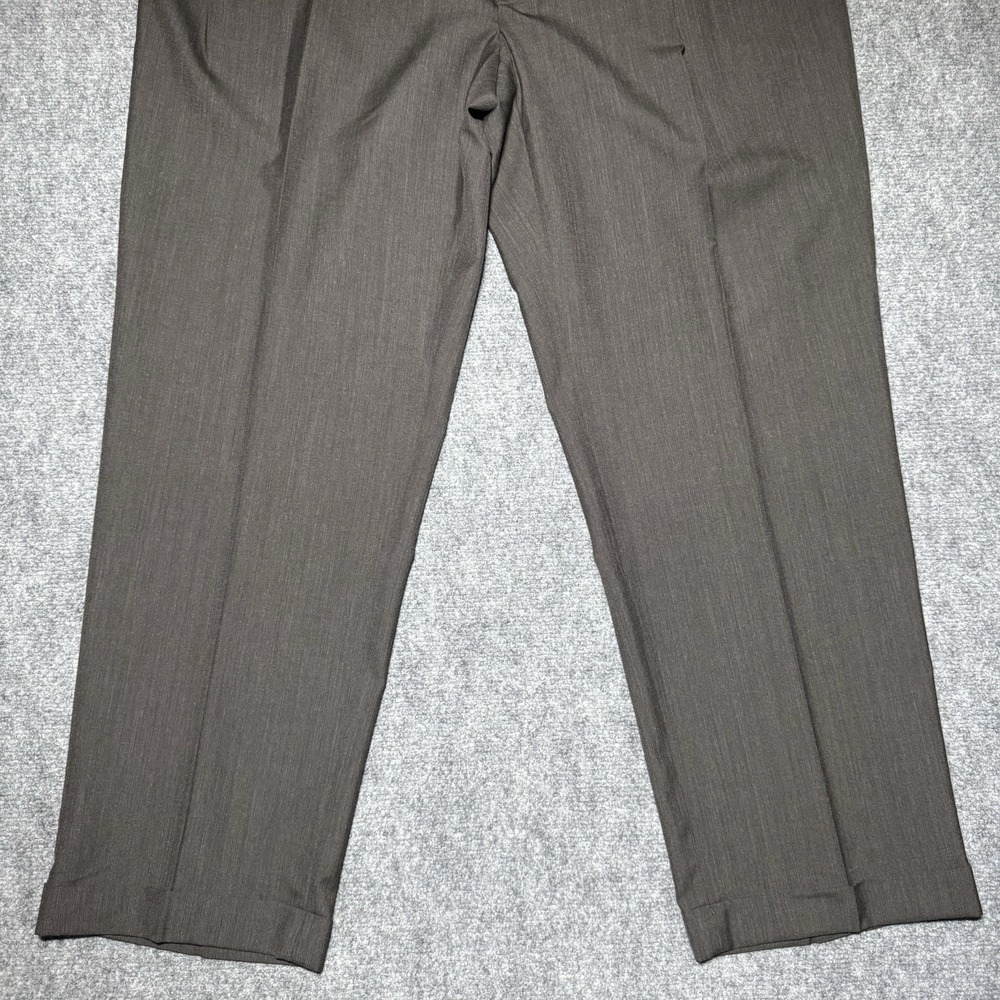 Brooks Brothers 346 Solid Dark Brown Dress Pants 100% Wool Men Fit 38x30 - Picture 2 of 14